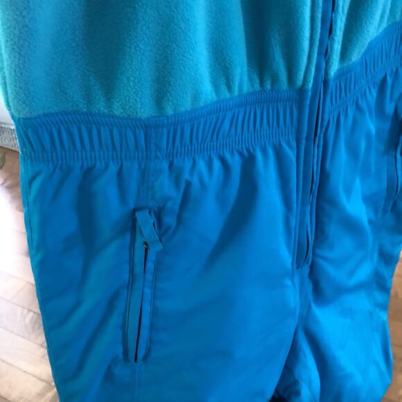L.L. Bean Zip Up Snow Suit blue & green size 14 fleece lined - Picture 5 of 15